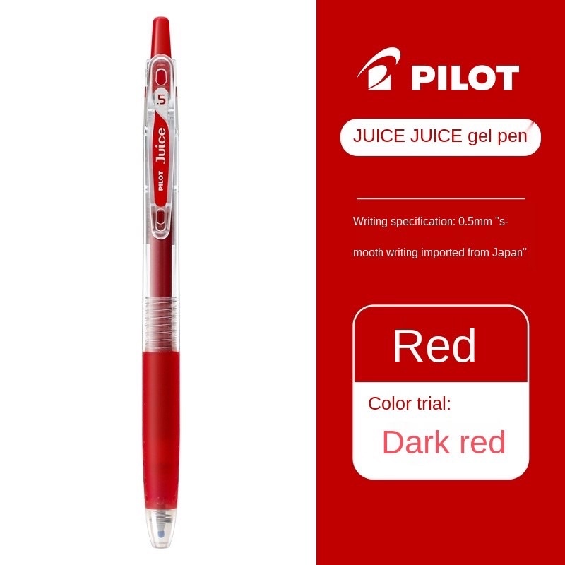 Bút Gel Pilot Nhập Khẩu Nhật Bản Juice Màu Đỏ 0.5/0.7 mm LJU-10F-R / LJU-10EF-L