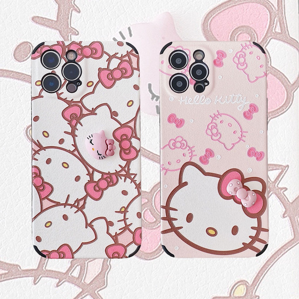 Ốp Điện Thoại Họa Tiết Hoạt Hình Mèo Hello Kitty Dễ Thương Cho iphone 12 11 Pro Max X Xs Max Xr 7/8 7plus/8plus Qvp8