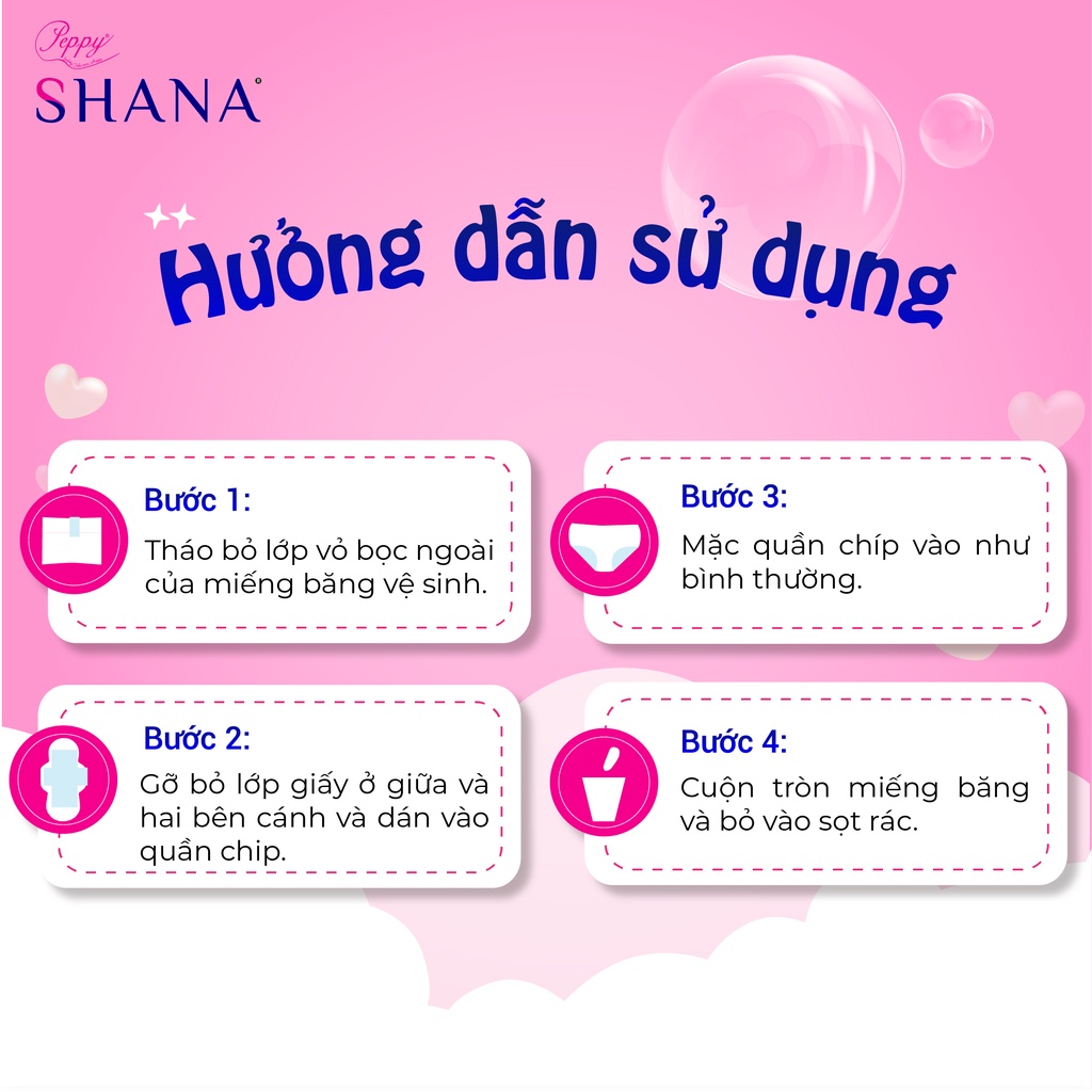 Combo mua 3 tặng 1 Băng vệ sinh quần Shana siêu tiện lợi Free size chiếc/ gói