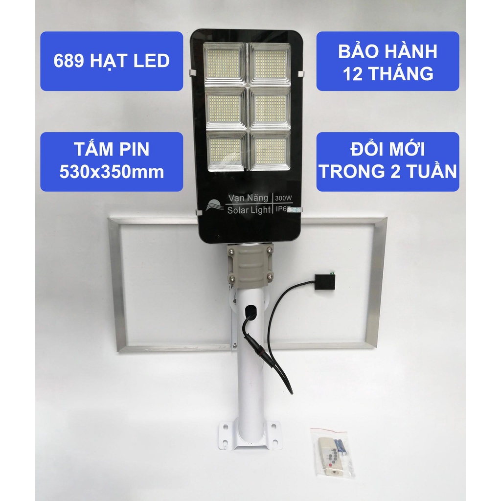 Đèn đường năng lượng mặt trời 300w - Đèn đường bàn chải 300w
