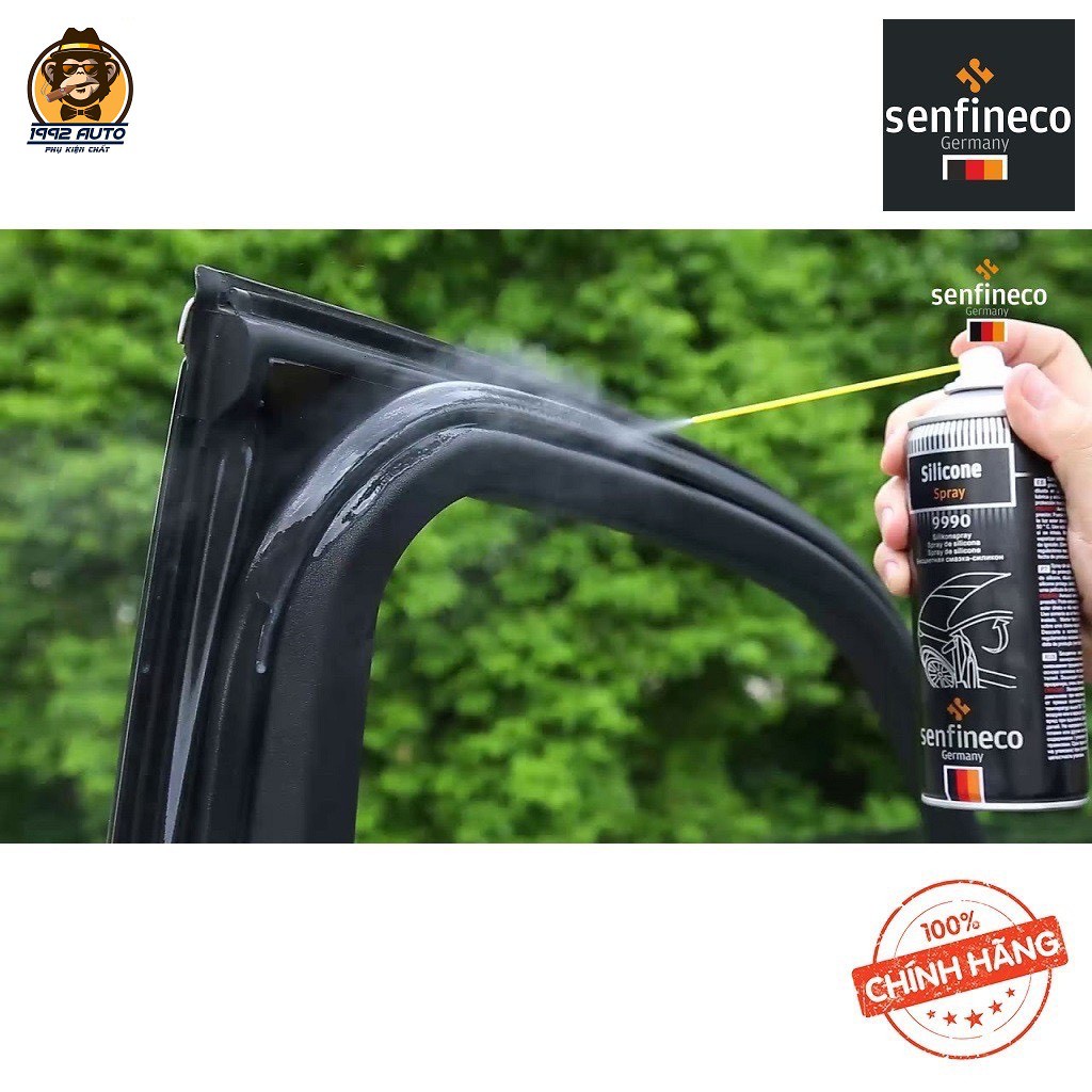 Bình Xịt Silicone Senfineco 9990 – 450ML Silicone Spray Làm Kín Joan Cao Su Cửa, Đèn, vv ..