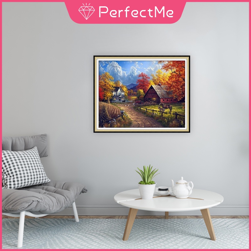 Bộ tranh đính đá 5D họa tiết phong cảnh độc đáo DIY dùng trang trí nhà cửa