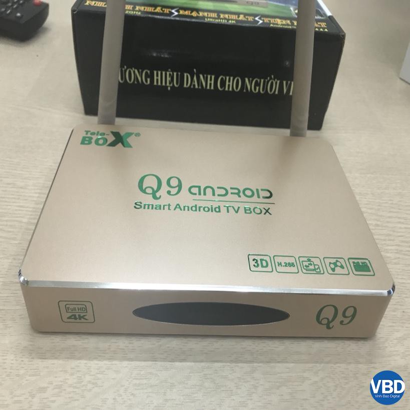 Android Tivi Box - Telebox Q9 - Ram 1GB - Tặng chuột không dây