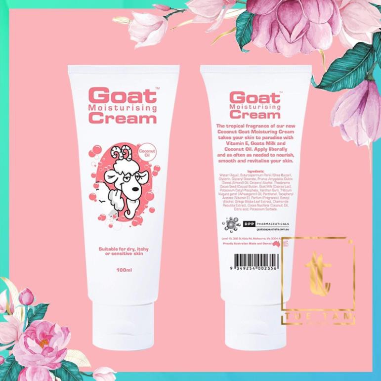 Kem dưỡng ẩm sữa dê Úc Goat Moisturising Cream The Goat Skincare 100ml - Giúp bạn có làn da mịn màng