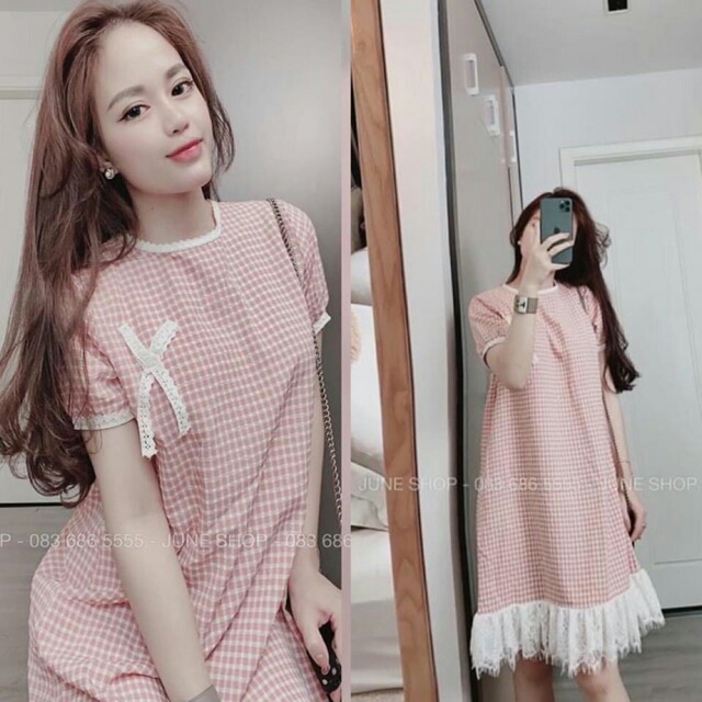 Váy bầu mùa hè dáng xuông dài chất mát