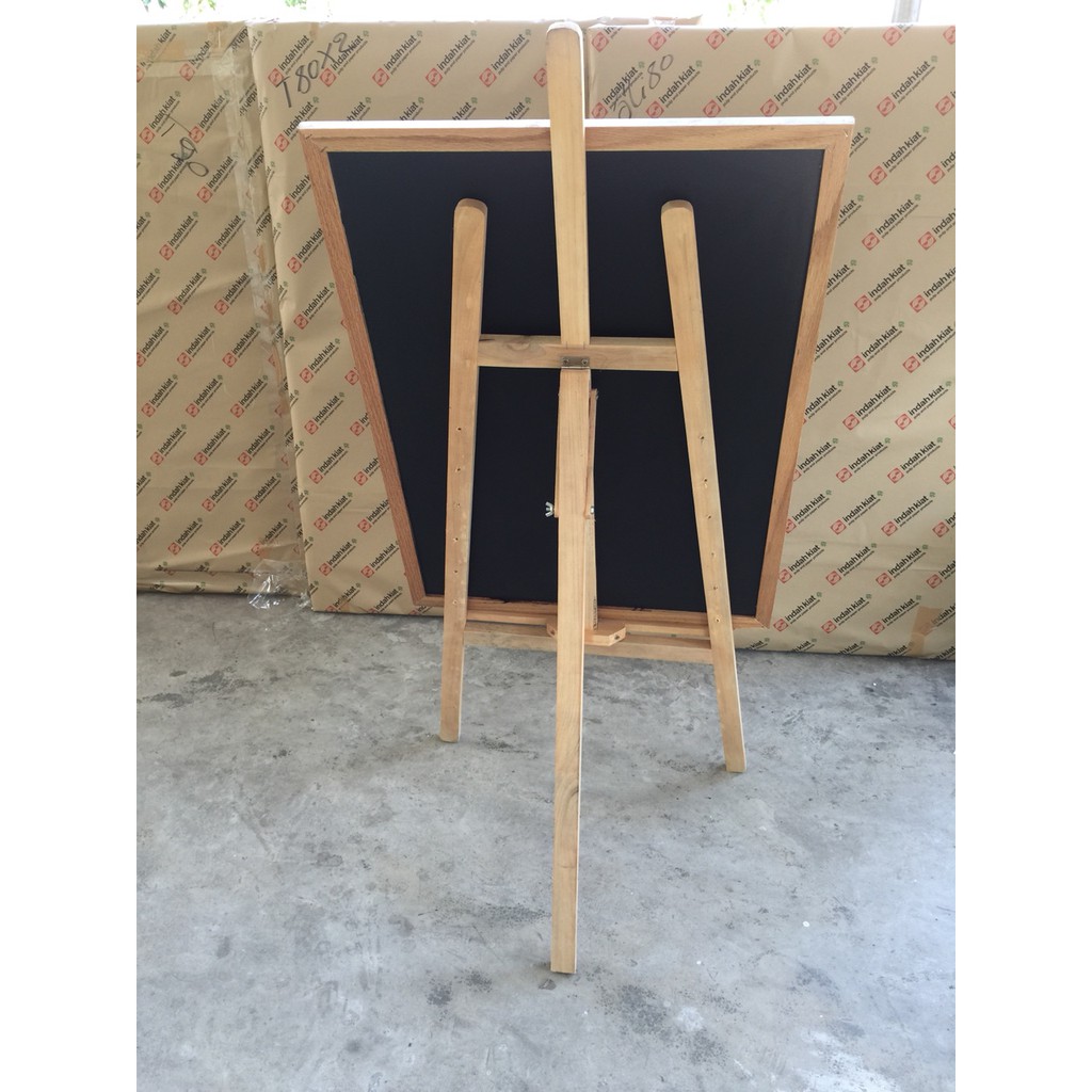 Bảng Menu đen khung gỗ 60*80 cm + Giá đỡ bảng