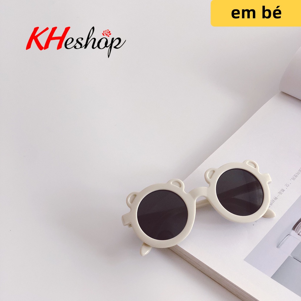 Kính mát trang trí chống tia UV hình gấu, đạo cụ chụp ảnh cho bé trai và bé gái đủ màu mã Y1601