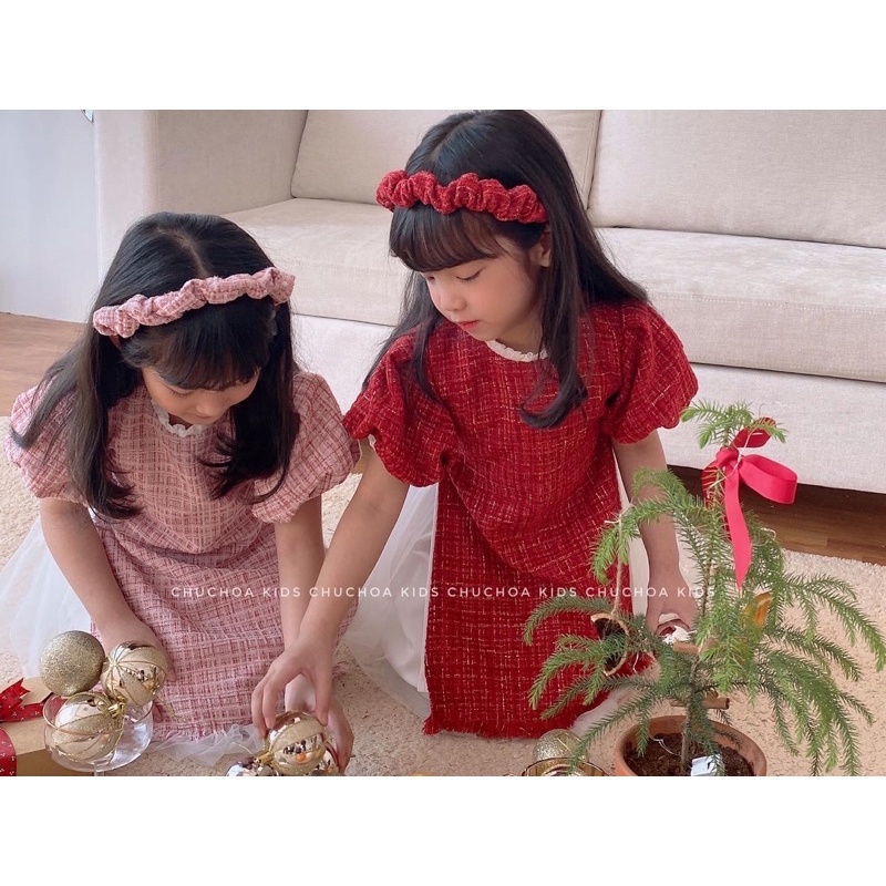 Áo dài bé gái cách tân, tay bồng cách điệu kèm bờm cho bé từ 1-5tr