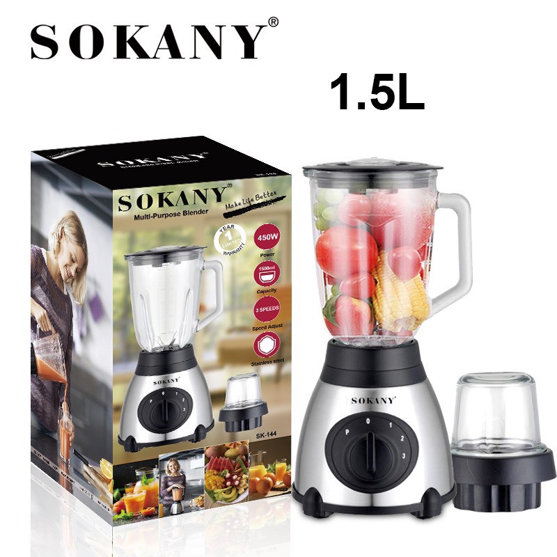 Máy xay sinh tố SOKANY SK-144 model 2021* (Bảo hành 12 tháng)