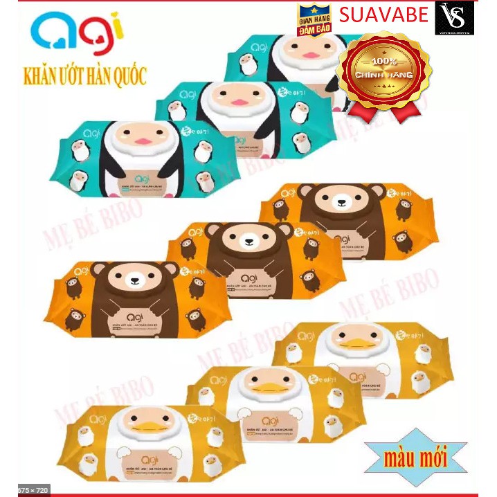Combo 10 bịch Khăn giấy ướt Agi không hương 100 tờ
