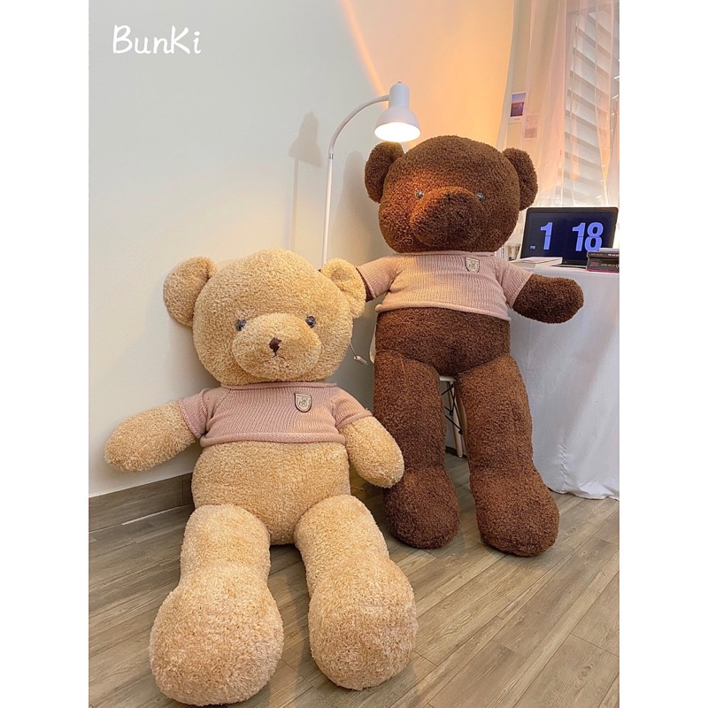 GẤU BÔNG TEDDY BOBBY BROWN 140CM BE VÀNG CAO CẤP BUNKI