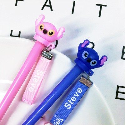 BT12 bút tag stitch bút cute bút dễ thương bút kute viết gel màu đen