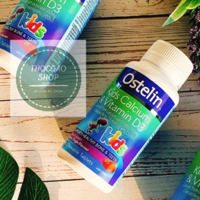 Canxi khủng long Ostelin kids calcium & vitamin D3 đủ size 50v và 90v Úc cho bé từ 2 tuổi