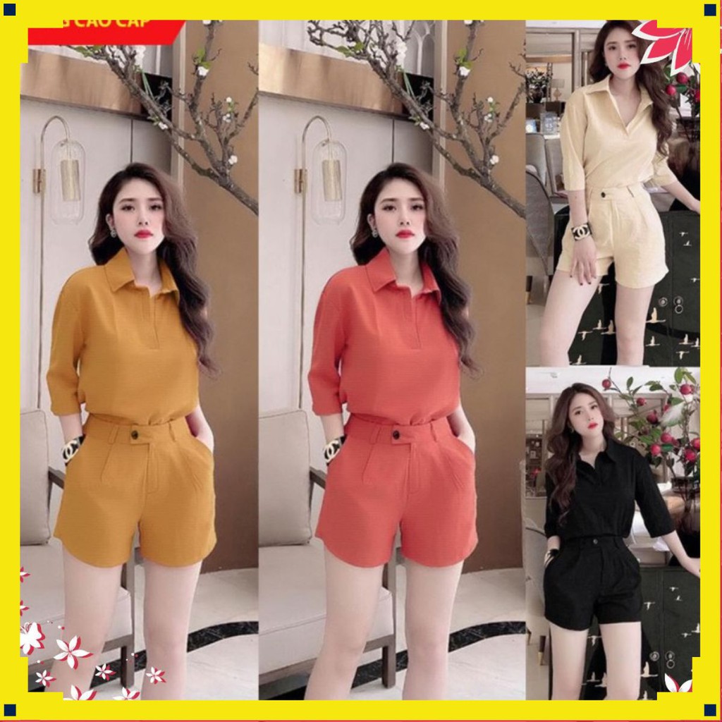 Set Nữ 🌸FREESHIP🌸 Set nguyên bộ quần short áo tay lỡ xinh xắn J1096 | BigBuy360 - bigbuy360.vn