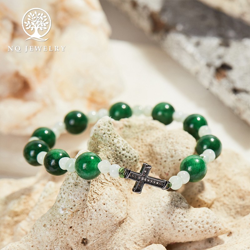 Vòng Mân Côi - Chuỗi Mân Côi Màu Xanh Lá NQ Jewelry