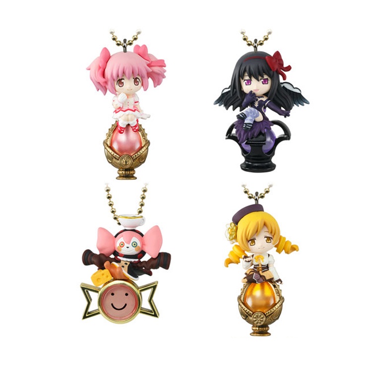 Bộ 4 Mô Hình Puella Magi Madoka Magica Phiên Bản Kaname Madoka / Akemi Homura / Tomoe Mimi 6CM