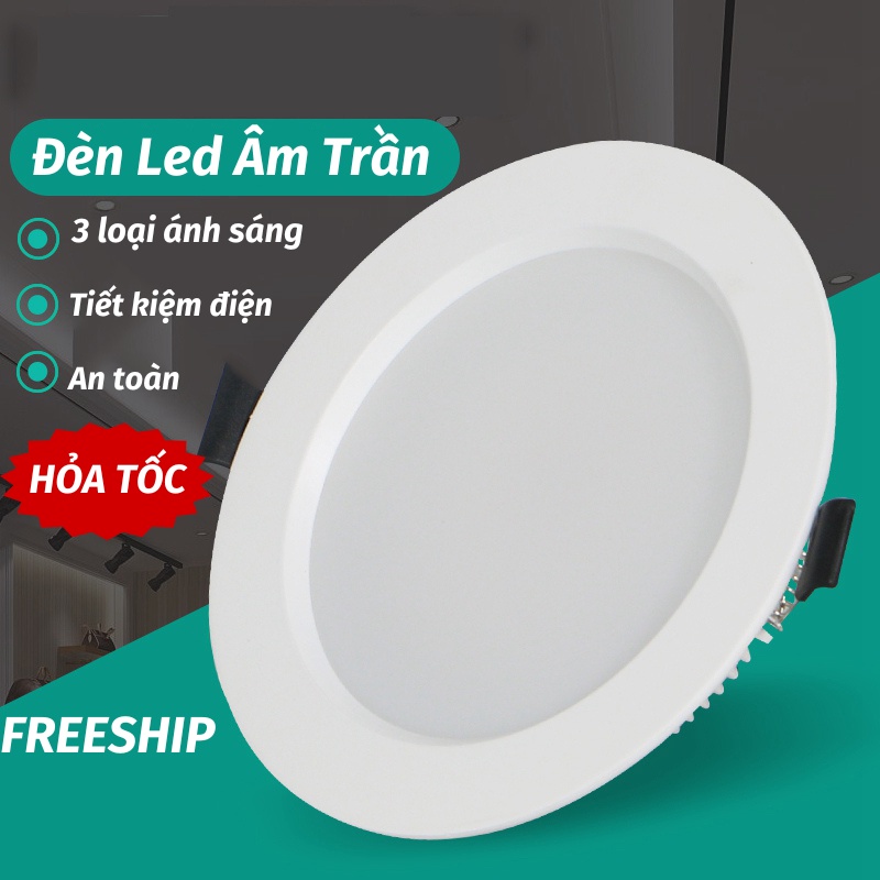Đèn Led Âm Trần Đèn Led 9W Độ Sáng Cao Siêu Mỏng PAPAA.HOME