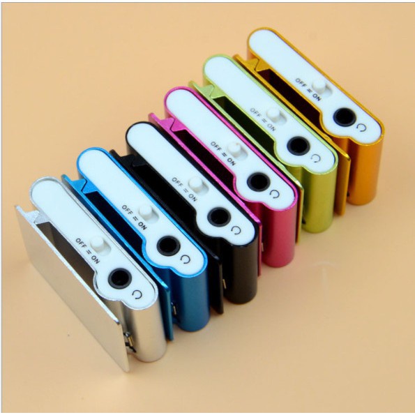 Máy nghe nhạc MP3 kẹp áo-vỏ nhôm  kèm cáp sạc  -DC1295