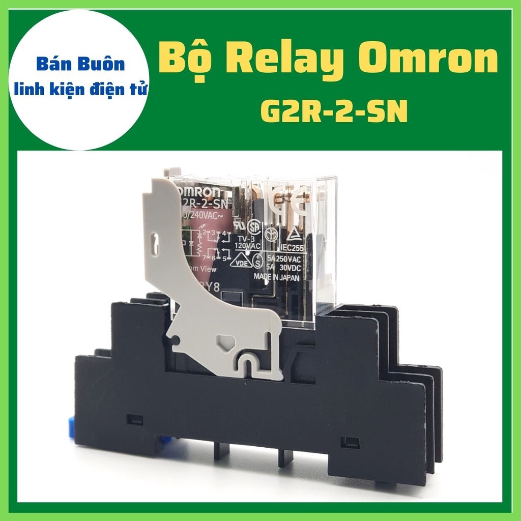 Relay omron 220V 8 chân, Rơ le trung gian, relay 220V 8 chân,