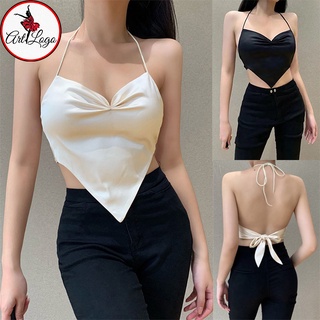 Áo yếm cột dây lưng có mút ngực chất lụa satin bóng gợi cảm sexy “yếm lụa”