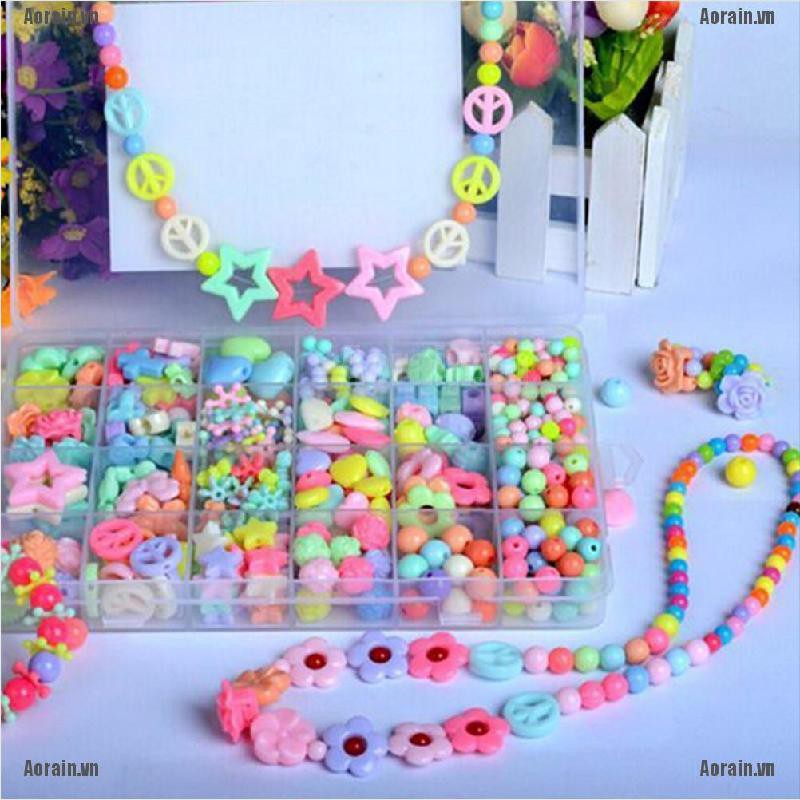 MT 450 Pieces/Set DIY Colorful Beads Bracelet Kids Personalized Jigsaw Puzzle Toys NY