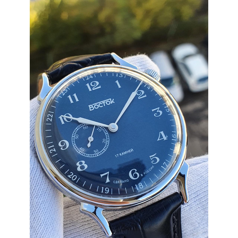 Đồng hồ Nga Vostok 581884. Đồng hồ nam Vostok máy cơ lên giây, size mặt 38, size dây 18