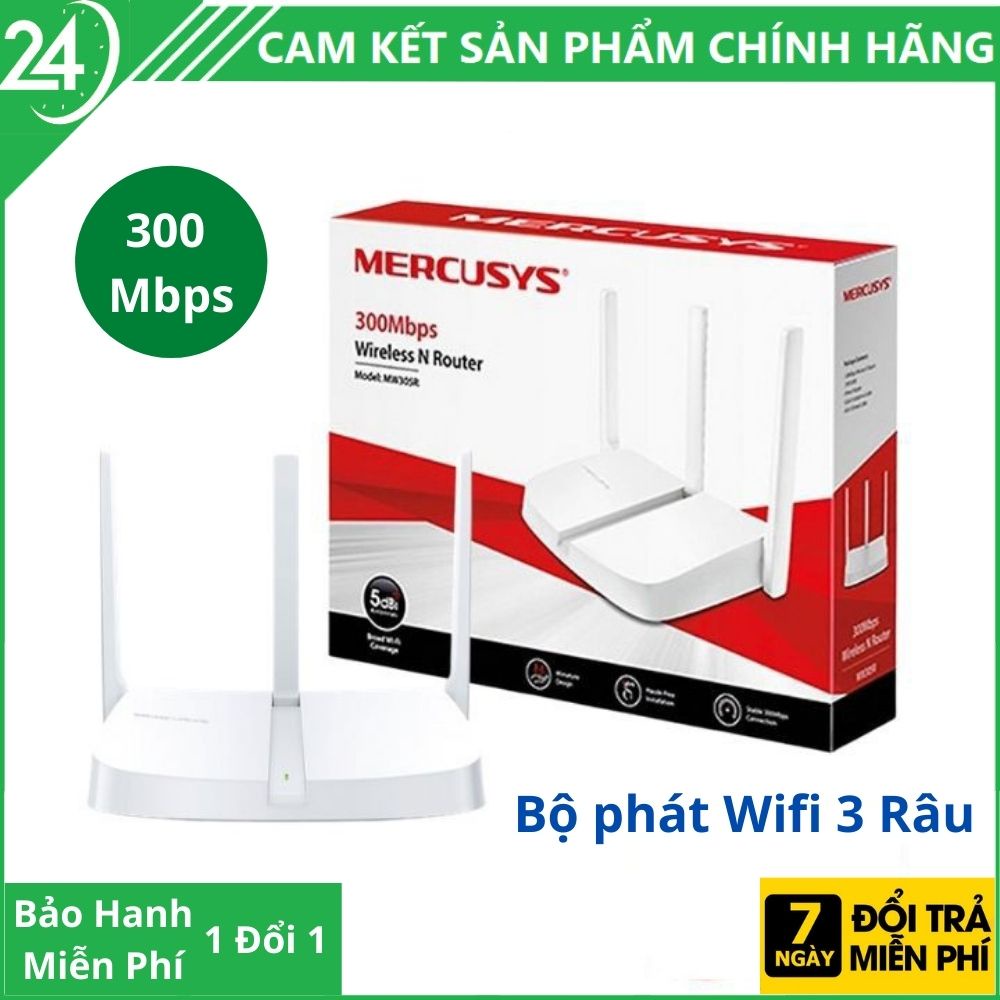 Bộ phát wifi 3 râu Mercusys MW305R chuẩn N 300Mbs Hàng Chính Hãng TPLINK