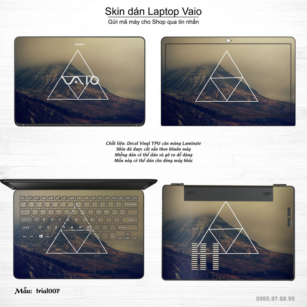 Skin dán Laptop Sony Vaio in hình Đa giác _nhiều mẫu 2 (inbox mã máy cho Shop)