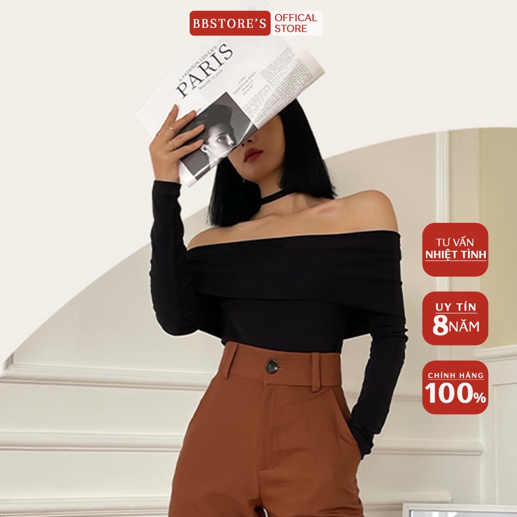 BBSTORE'S Áo Thun Trễ Vai Tay Dài Phong Cách Trẻ Trung Đi Chơi Đi Dạo Cực Xinh - TK251
