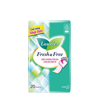 Combo 3 Gói Băng Vệ Sinh Laurier Fresh & Free Siêu Mỏng Không Cánh 20 Miếng Nhập Khẩu Thái Lan