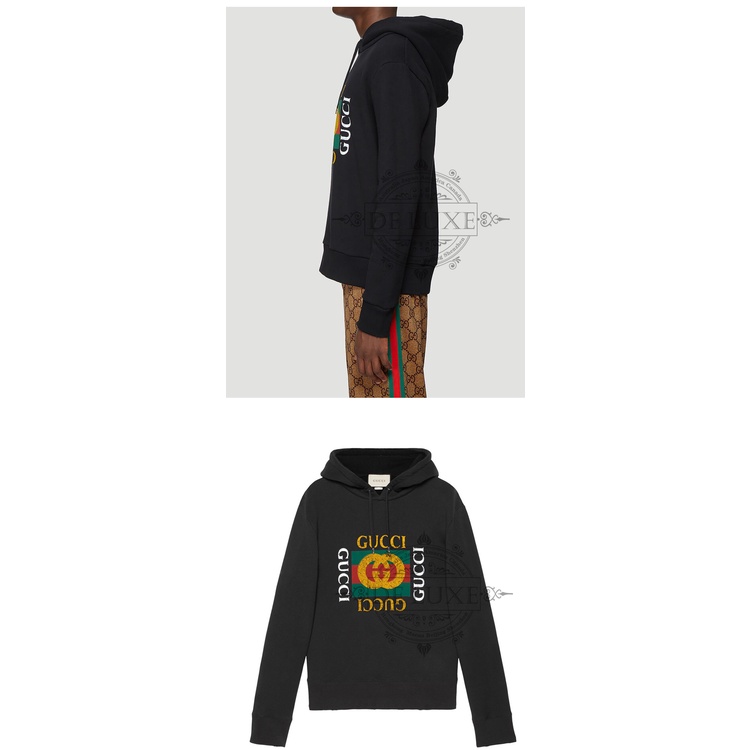 Áo hoodie In LOGO Gucci Phong Cách retro Cho Nam 454585