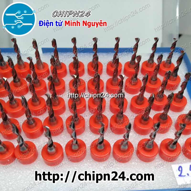 [1 CÂY] Mũi khoan mạch in CNC 2.1mm (Mạch điện tử, PCB)