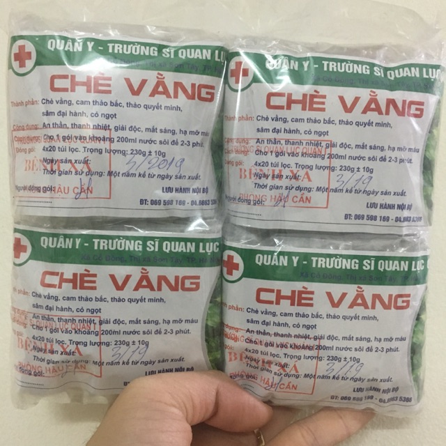 Chè vằng 80 túi lọc trường sĩ quan lục quân 1 chính hãng thơm ngon tiện lợi date mới nhất