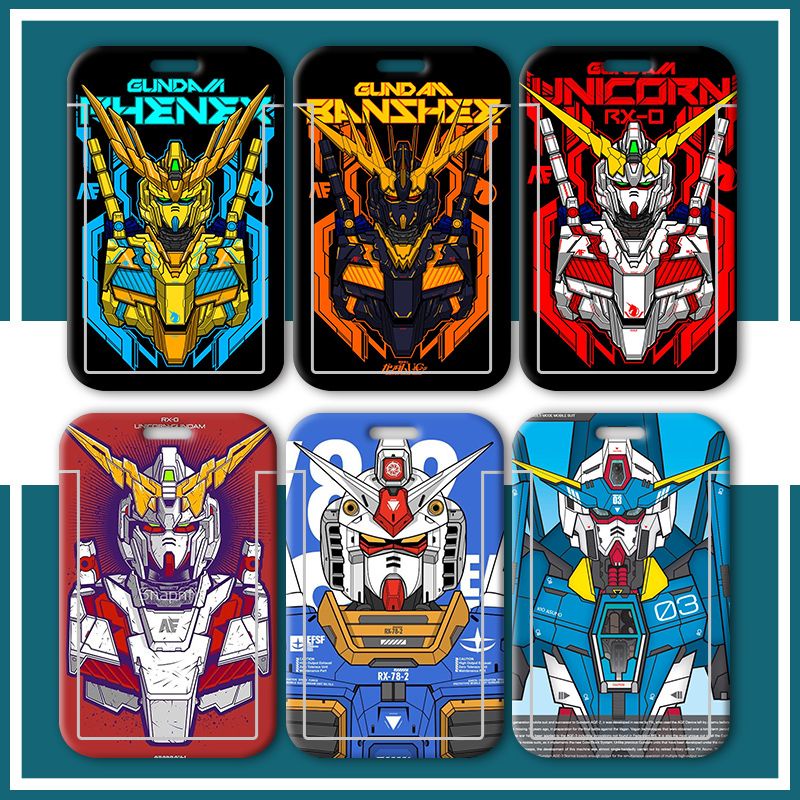 Anime Gundam Mobile Suit Stundet School ID Work ID Card Chủ Thẻ Metro Thẻ Bus Card Bank Card
