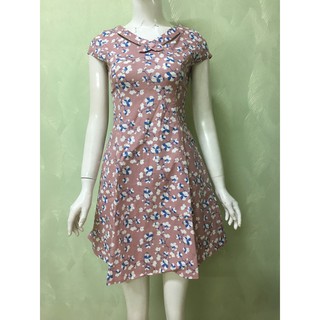 Đầm Xòe Thời Trang Eden Cổ Phối Nút - D262