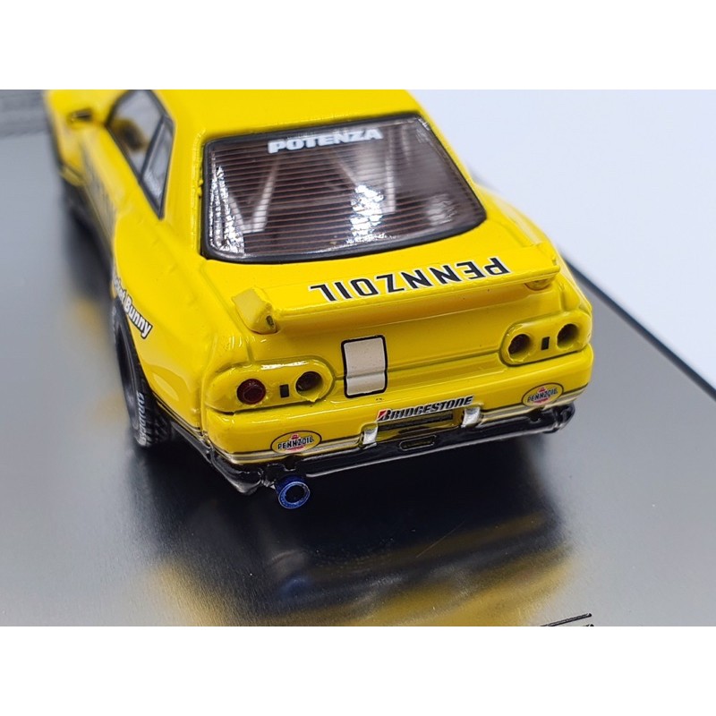 Xe Mô Hình Nissan Skyline GT-R (R32) &quot;Pennzoil&quot; Retro Livery Concept 1:64 Inno Model ( Vàng )