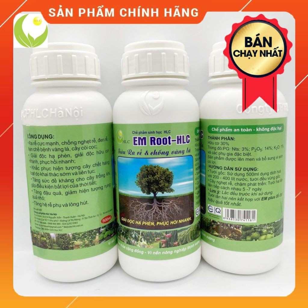 KÍCH THÍCH RA RỄ - EM ROOT SIÊU RA RỄ HLC CHAI 500ML - KÍCH RỄ CỰC MẠNH, KÍCH CHỒI, XANH LÁ