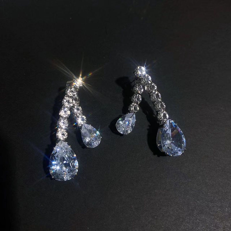 Dây Chuyền Hai Lớp Đính Đá Zircon Và Ngọc Trai Hình Giọt Nước Phong Cách Ju Jingyi 2022 Sang Trọng Cho Nữ