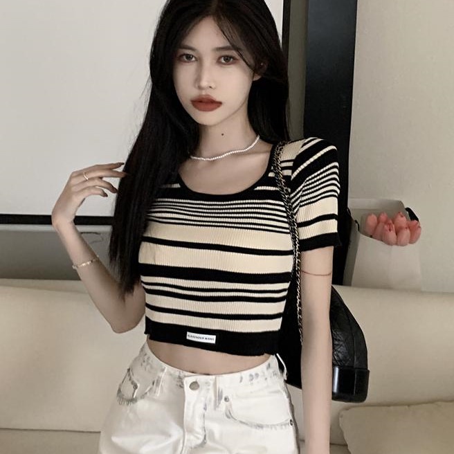 NRVP Áo Khoác Cardigan Dệt Kim Tay Ngắn Dáng Rộng Thiết Kế Mới Thời Trang Theo Phong Cách Hàn Quốc