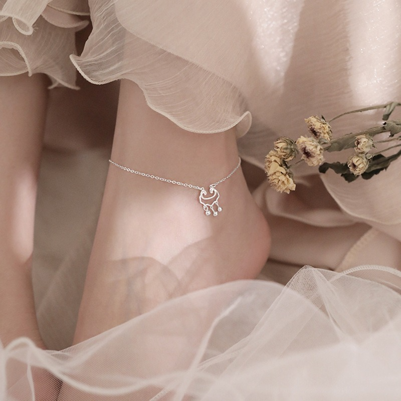 Lắc Chân Bạc S925 Thiết Kế Khóa Hình Ổ Khóa Đơn Giản Phong Cách Vintage | BigBuy360 - bigbuy360.vn