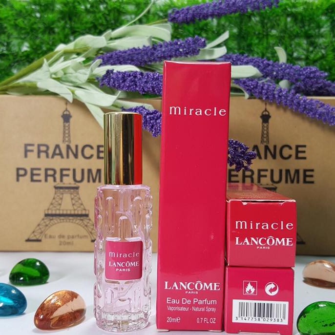 Nước hoa mini Lan_com miracle nữ 20ml dạng xịt- mẫu 4d Mùi Lãng mạn- Nuochoamini20ml