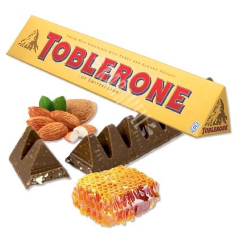 [Date 12/2021] SOCOLA TOBLERONE - Swiss Milk Chocolate With Honey & Almond Nougat - Thanh 100g