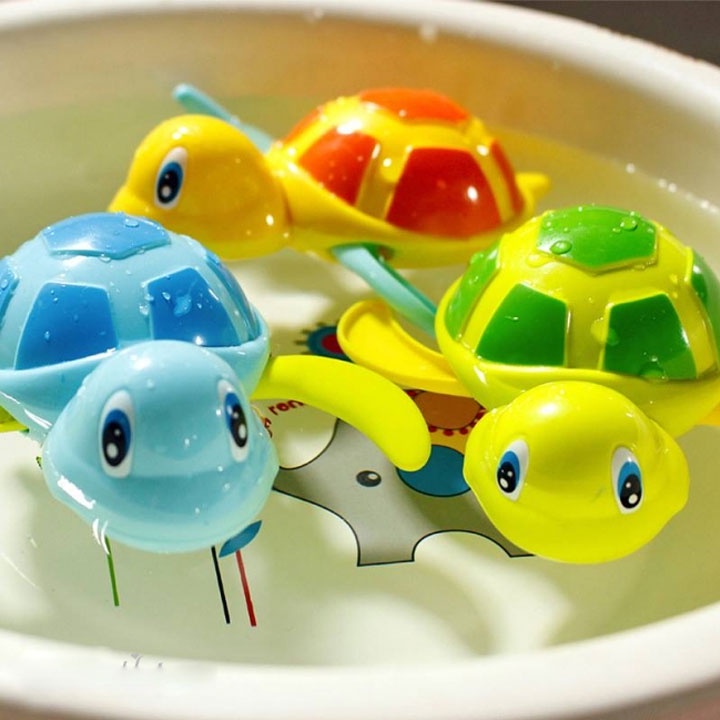 Rùa Bơi Vặn Cót Đồ Chơi Nhà Tắm Vui Nhộn Kích Thước Lớn 12cm Màu Ngẫu Nhiên