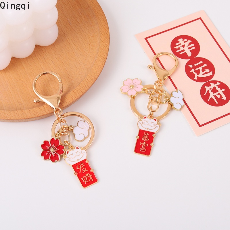 Móc Khóa Miss Zoe Kim Loại Hình Chú Mèo May Mắn Dễ Thương