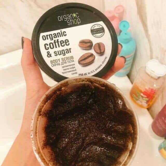 Tẩy Tế Bào Chết Cà Phê Organic Shop Coffee & Sugar Body Scrub Hũ 250ml