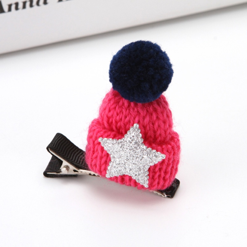 Kẹp Tóc Hình Nón Giáng Sinh Dễ Thương 5x5cm