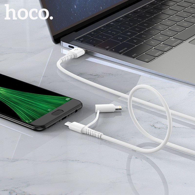 Exclusive® HOCO X54 Data Line 2-In-1 Adapter Cable Fast Charging Cable USB To Type-C/Micro/Lightning 