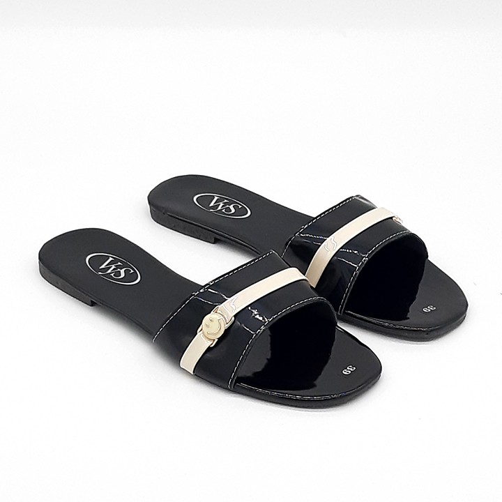 Dép lê bệt nữ quai ngang hoạ tiết khoá mặt cười thời trang VYS TA6411 (Nhiều màu)