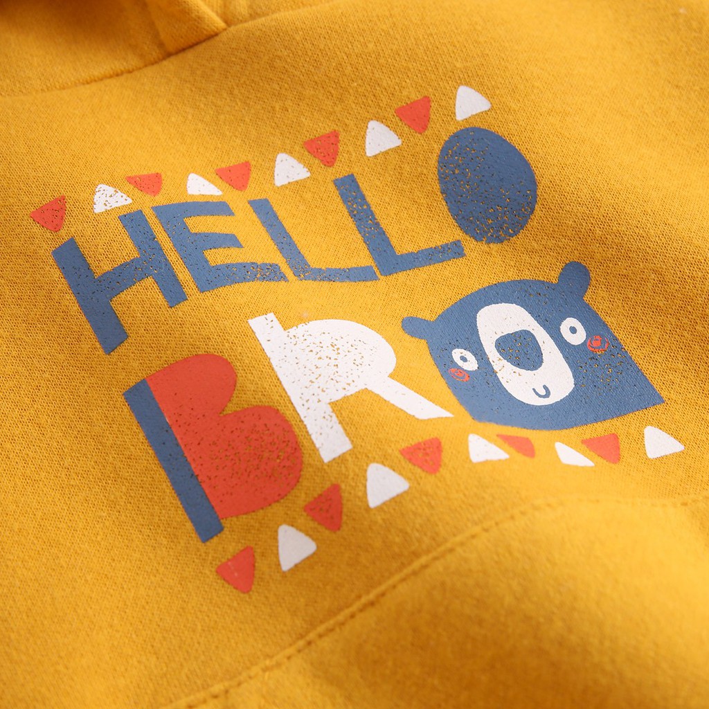 Áo Liền Quần Sanlutoz Có Mũ Màu Vàng Thời Trang Mùa Đông Cho Trẻ Em