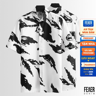 Áo sơ mi nam họa tiết FEAER vải Lụa thoáng mát, không nhăn form suông Dairy Cow |new arrival 2021|